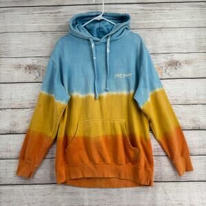 Khalid Free Spirit Ombre Tie Dye Hoodie Sweatshirt Adult XL Blue Orange Yellow